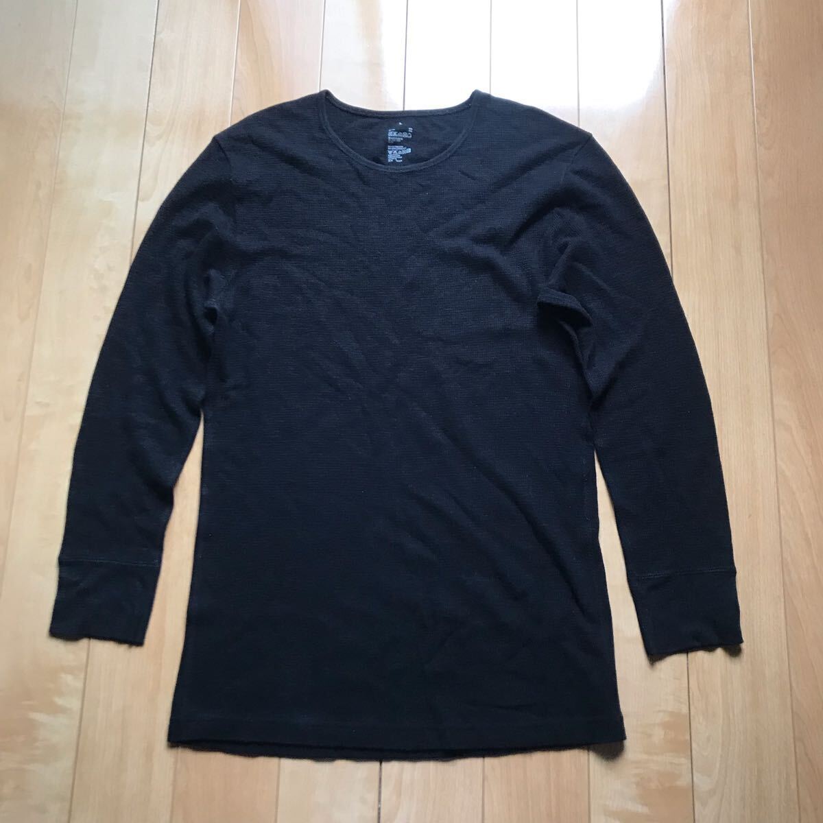 無印良品 ロングスリーブTシャツ 574-1-427 メンズ L ブラック拍卖