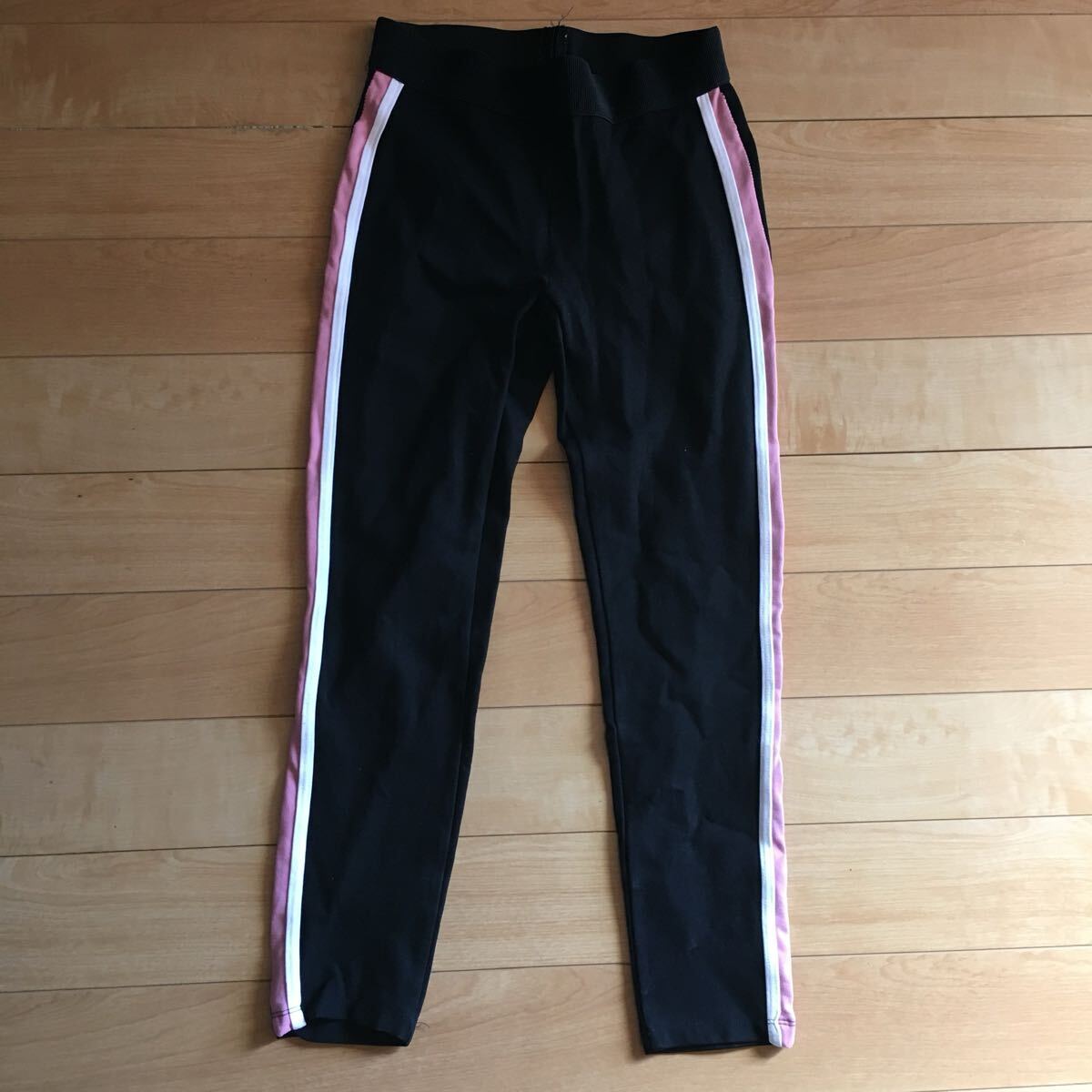 ザラ ベーシック サイドラインパンツ 226-1-102 レディース ブラック ダンス ジム拍卖