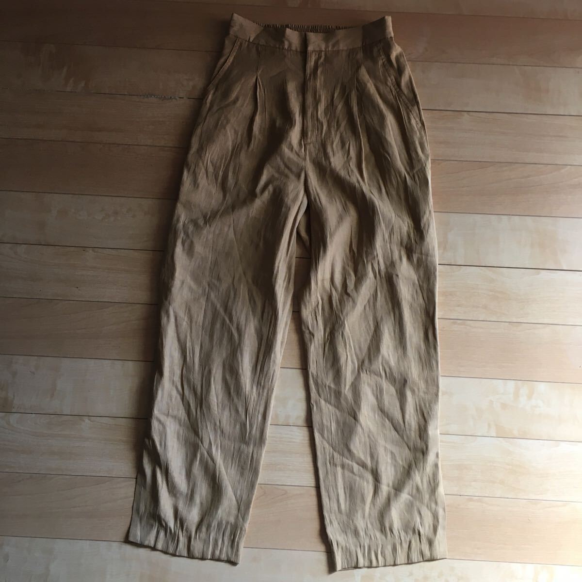 ビームスハート ワイドパンツ 226-1-107 ブラウン M拍卖