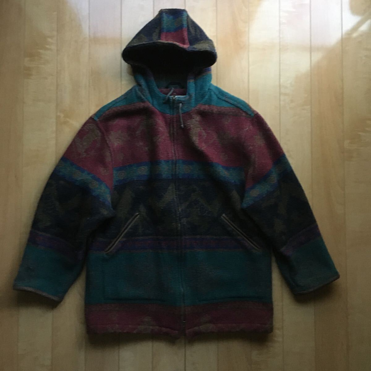 80年代 エルエルビーン ウールジャケット 557-6-414 レディース L アウトドア キャンプ拍卖