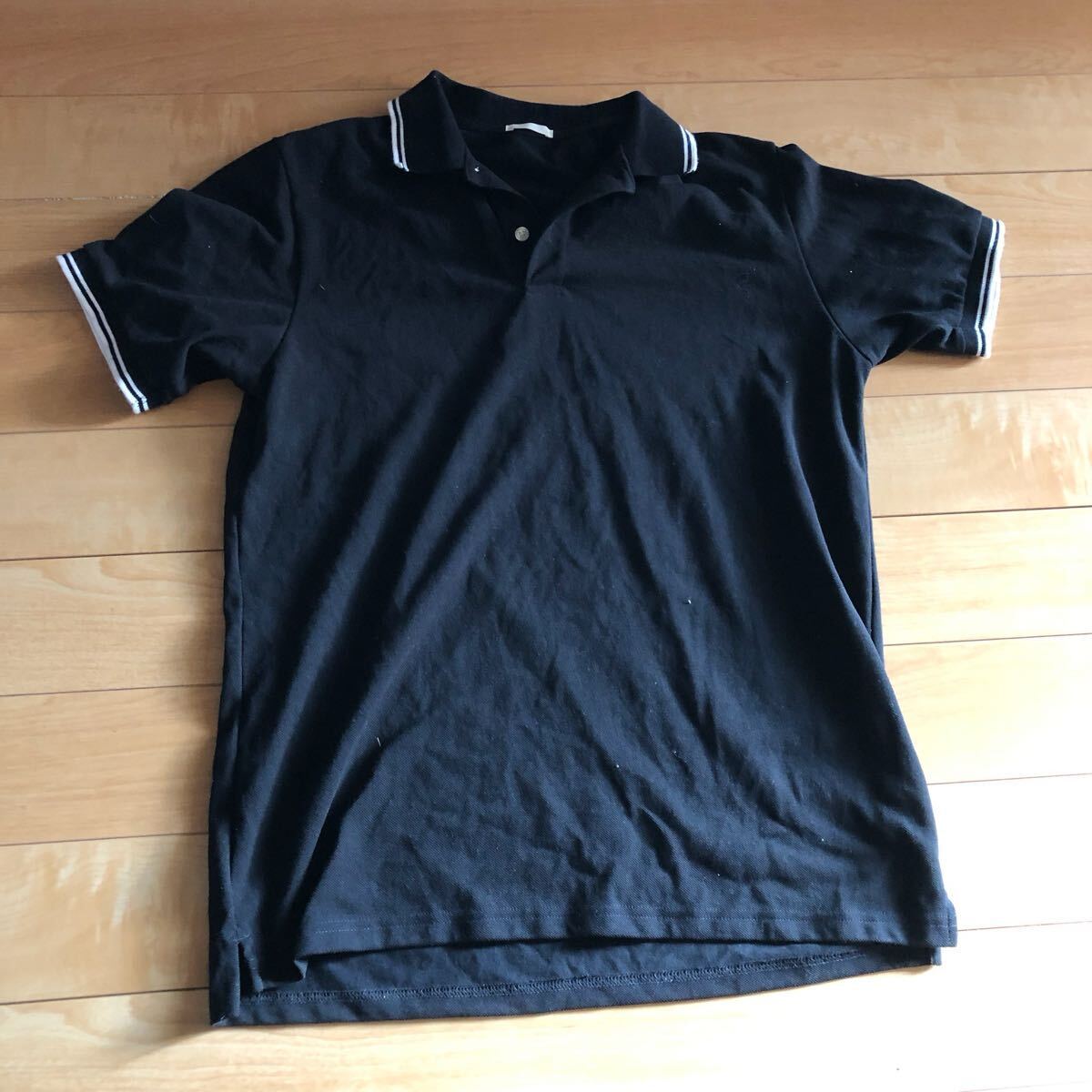 ジーユー ドライポロシャツ 228-1-71 メンズ L ブラック拍卖