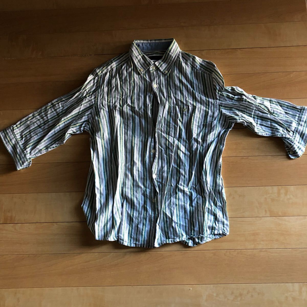 クローズトラック ストライプシャツ 229-1-3 メンズ LL拍卖