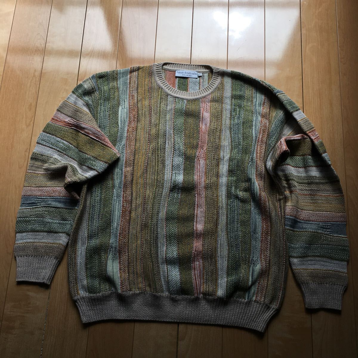 イタリー製 Fantasie di Settembre ニットセーター 220-1-2 メンズ 48拍卖