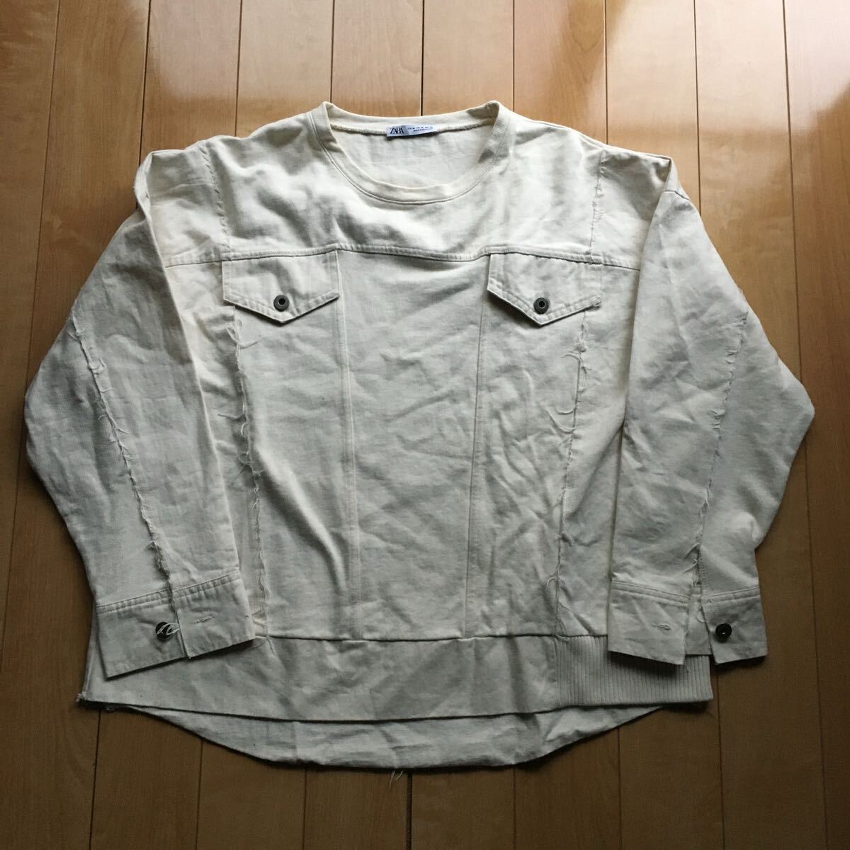 ザラ ポケットシャツ 218-1-10 レディース ホワイト拍卖