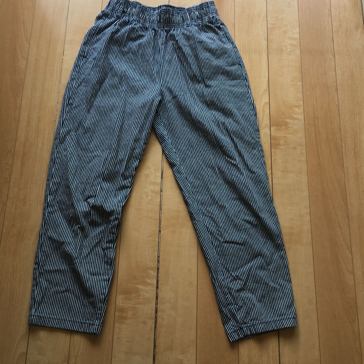 ジーユー シェフパンツ 244-1-122 メンズ M ネイビー ヒッコリー拍卖