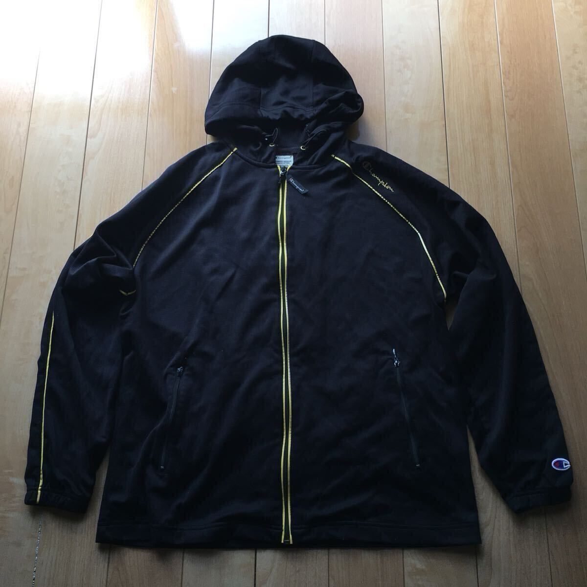 チャンピオン ジップアップパーカー 200-1-3 メンズ M ブラック拍卖