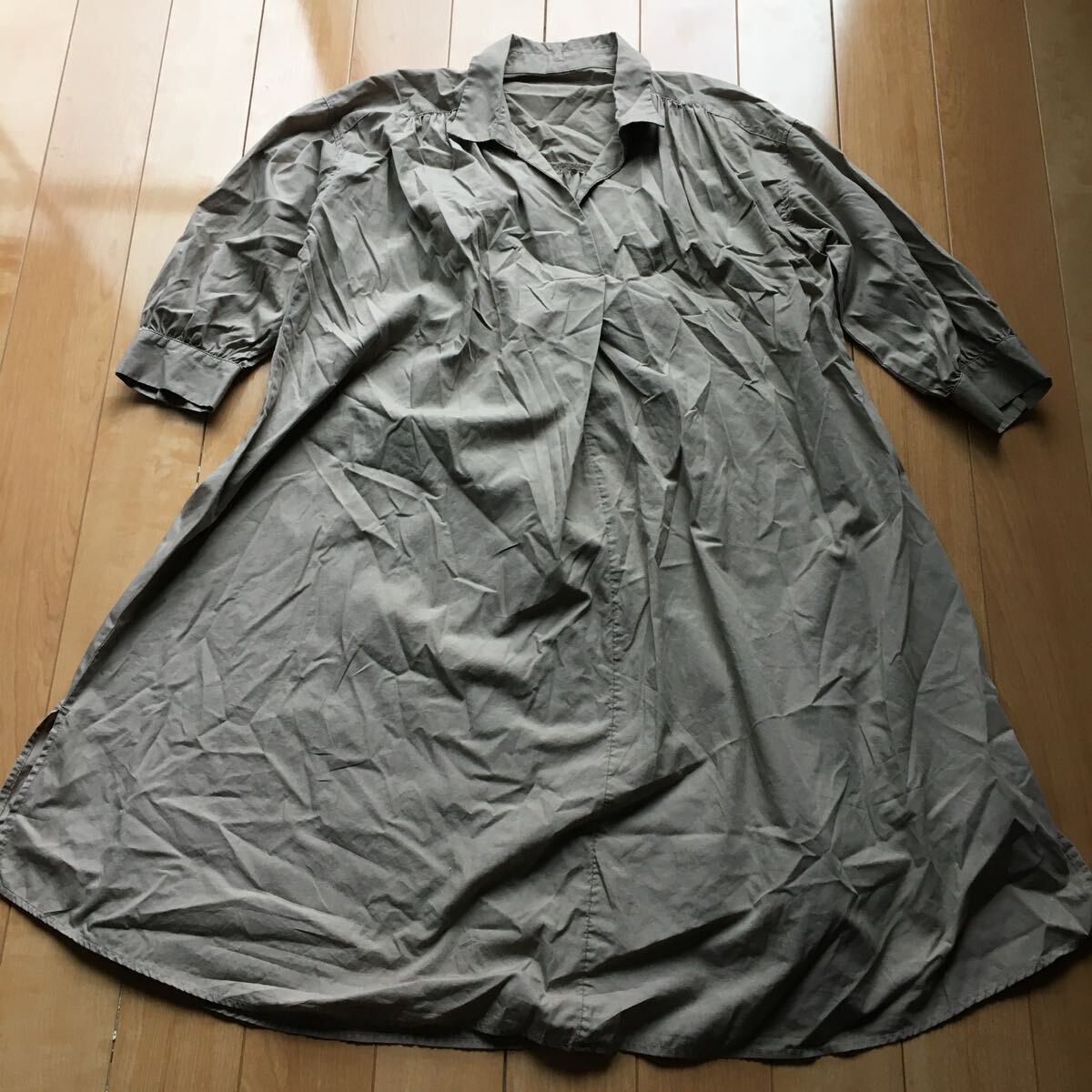 ジーユー Aラインシャツワンピース 201-1-23 レディース S拍卖