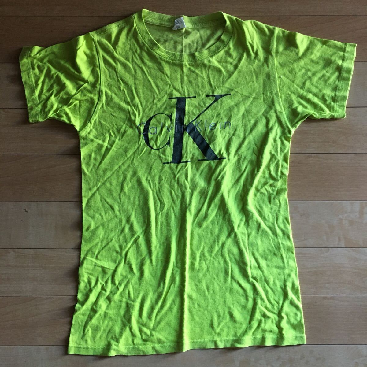 カルバンクライン ロゴTシャツ 226-1-57 ライトグリーン S拍卖