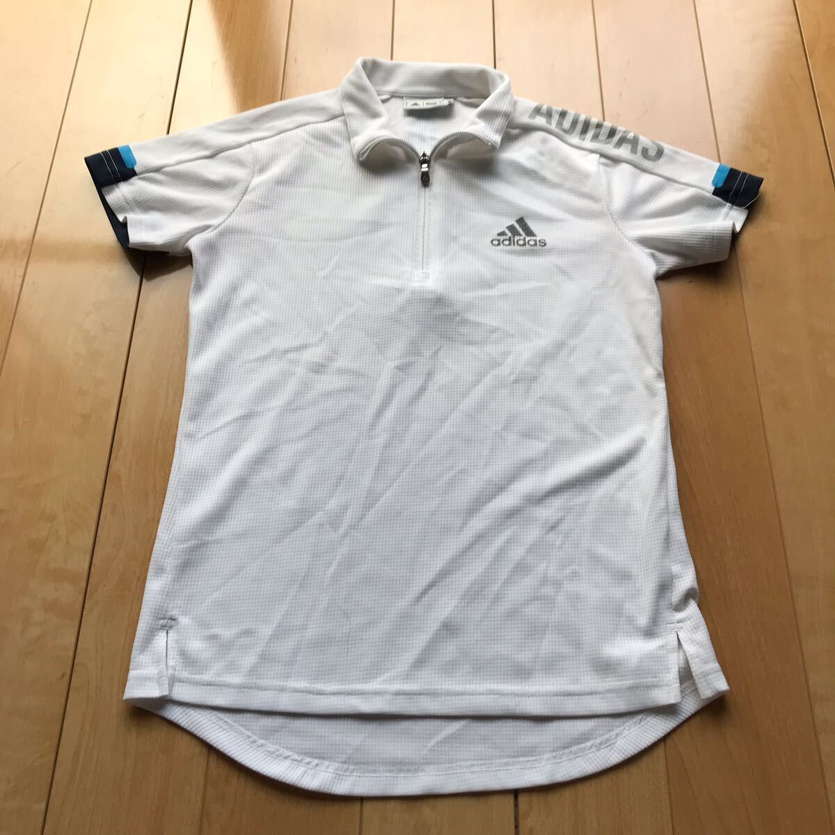 アディダス ゴルフ ハーフジップシャツ 173-1-324 ホワイト M拍卖