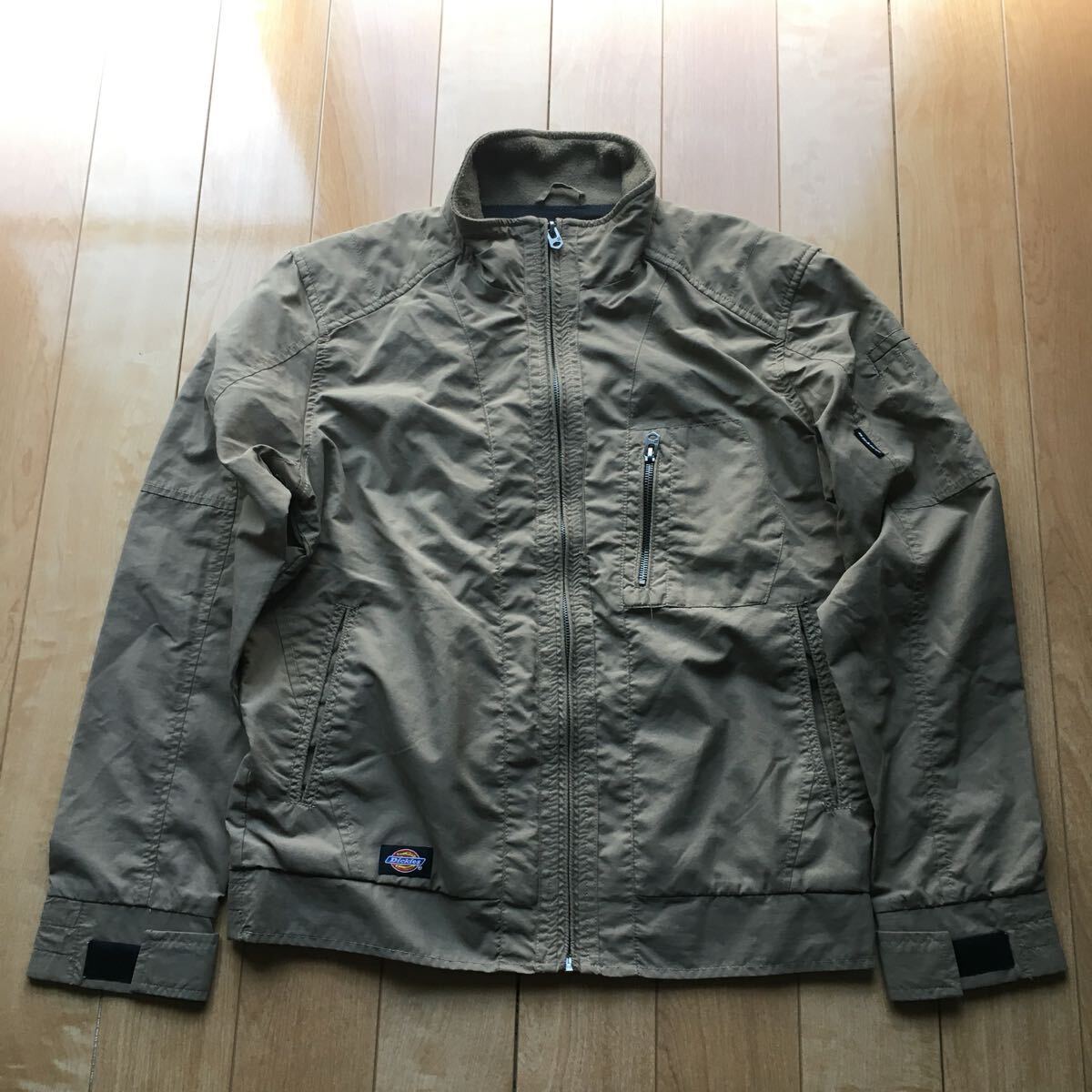 ディッキーズ ジップアップジャケット 208-1-27 メンズ M ベージュ ナイロン100%拍卖