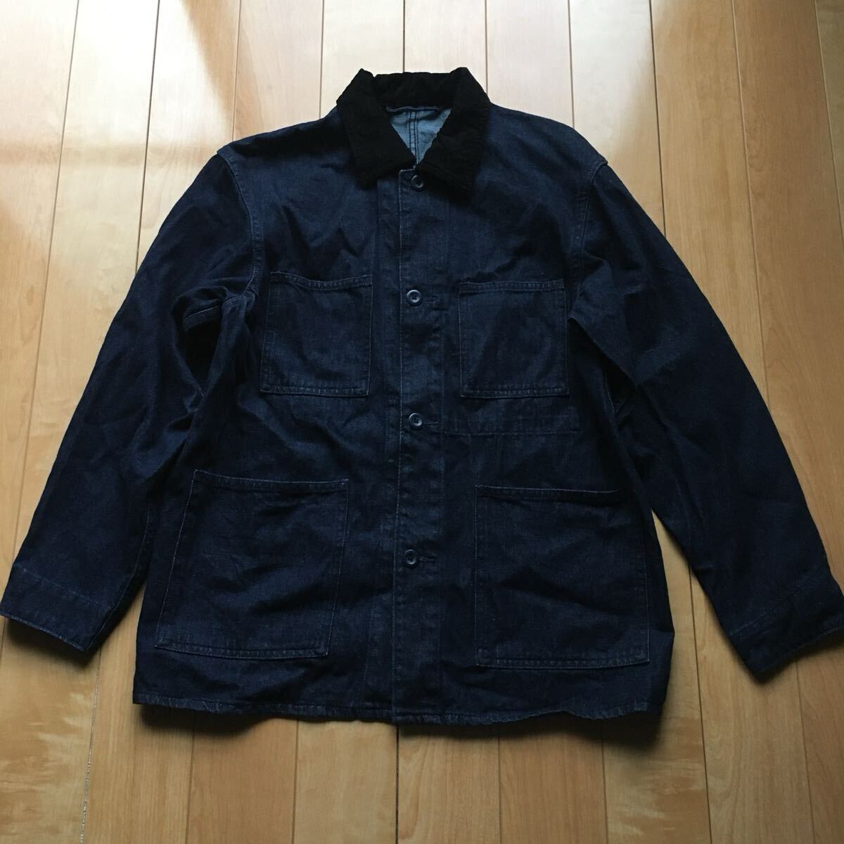 ジーユー カバーオールジャケット 201-1-1 メンズ S デニム拍卖