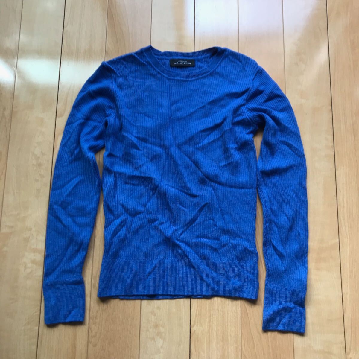 グリーンレーベルリラクシング ユナイテッドアローズ ウォッシャブルリブプルオーバー 定価8910円 579-1-413 レディース ブルー拍卖