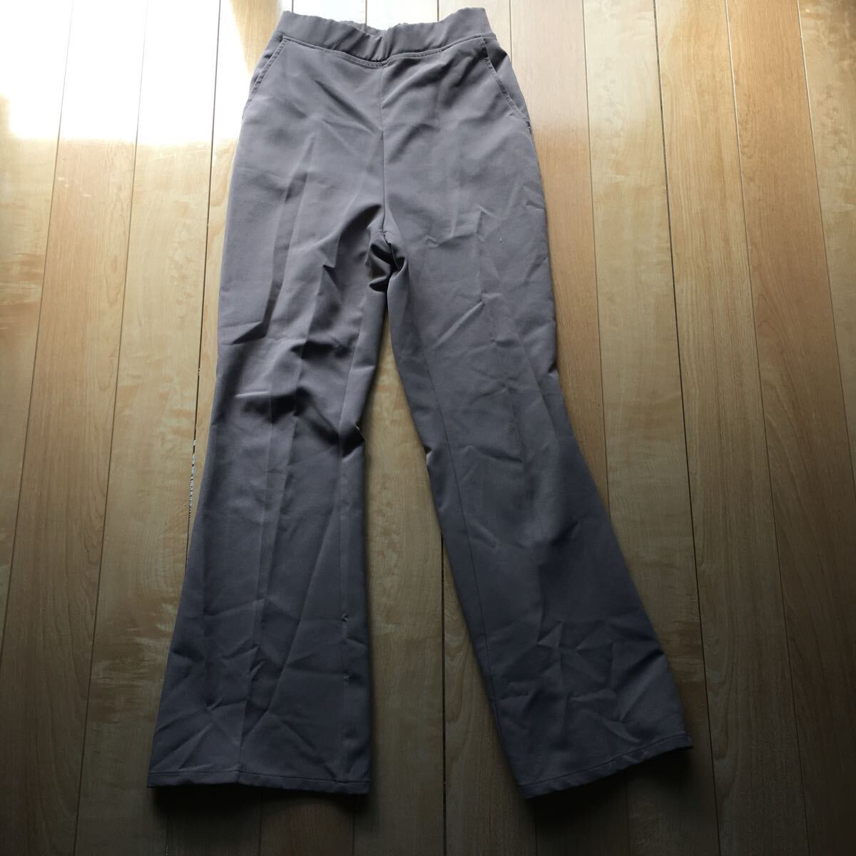 ジーユー 2WAYストレッチフレアパンツ 206-1-34 レディース M ダークパープル拍卖