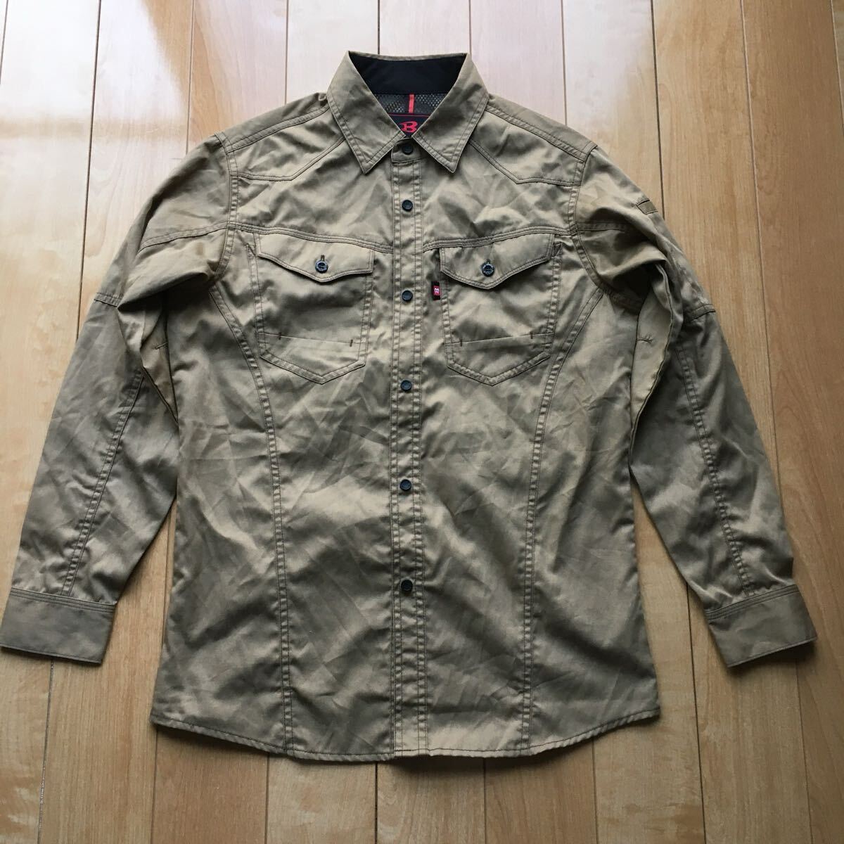 バートル ワークシャツ 206-1-9 メンズ S ベージュ拍卖