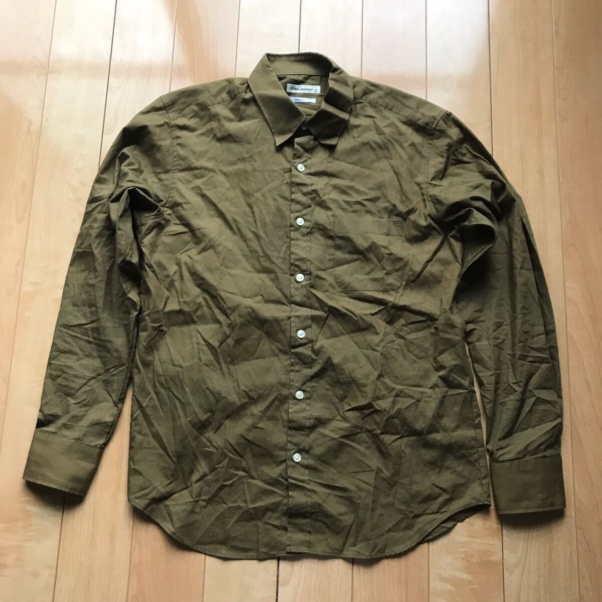 チャオインデンチャー コットンシャツ 578-1-448 メンズ L カーキ拍卖