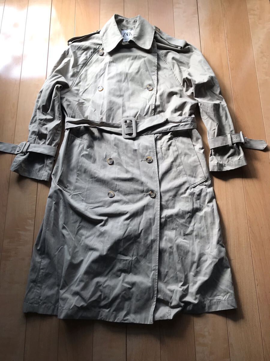 ザラ トレンチコート 147-6-333 レディース ベージュ拍卖