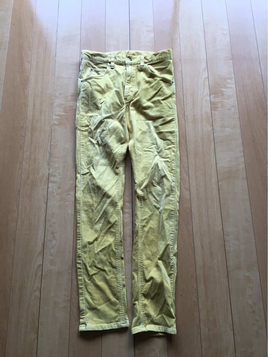 リー コーデュロイパンツ 248-1-11 イエローXS 牛革拍卖