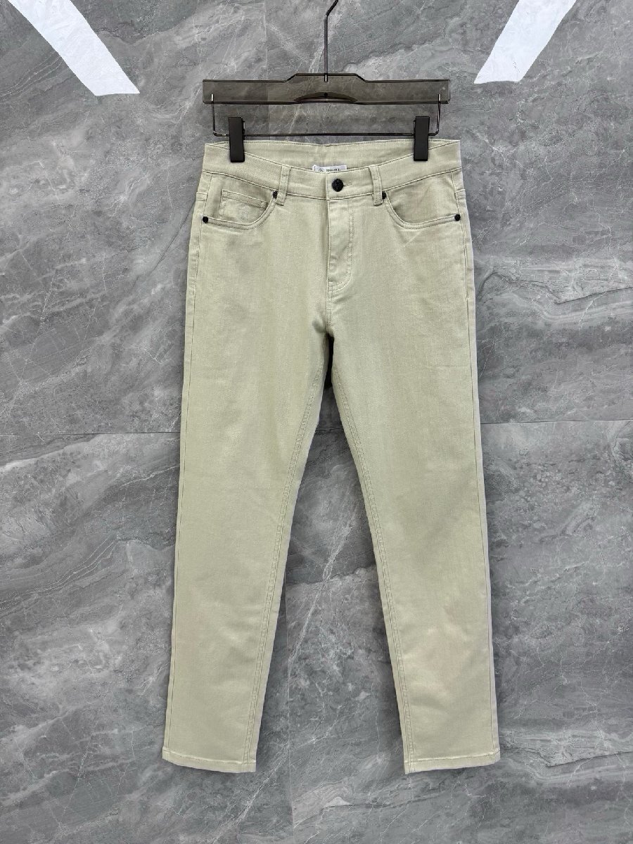 ライトベージュ35●数量限定●在庫限り【送料無料】ブルネロ クチネリ メンズ ストレッチ デニムパンツ, スリムフィット, ビジネスカジュア拍卖