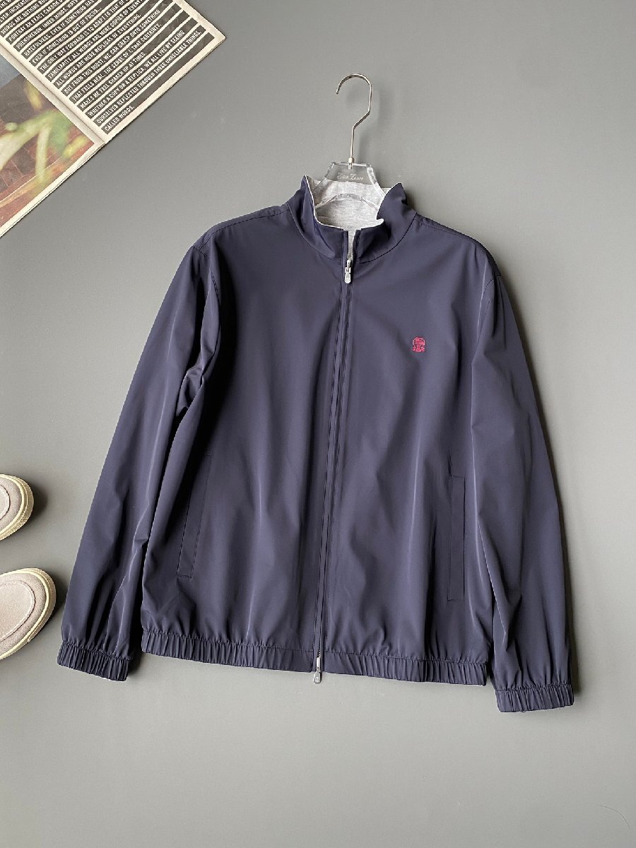 ブラックM★送料無料★BRUNELLO CUCINELLI★メンズリバーシブルジャケット, 立襟, 防風防水, 裏地ウール混紡,拍卖