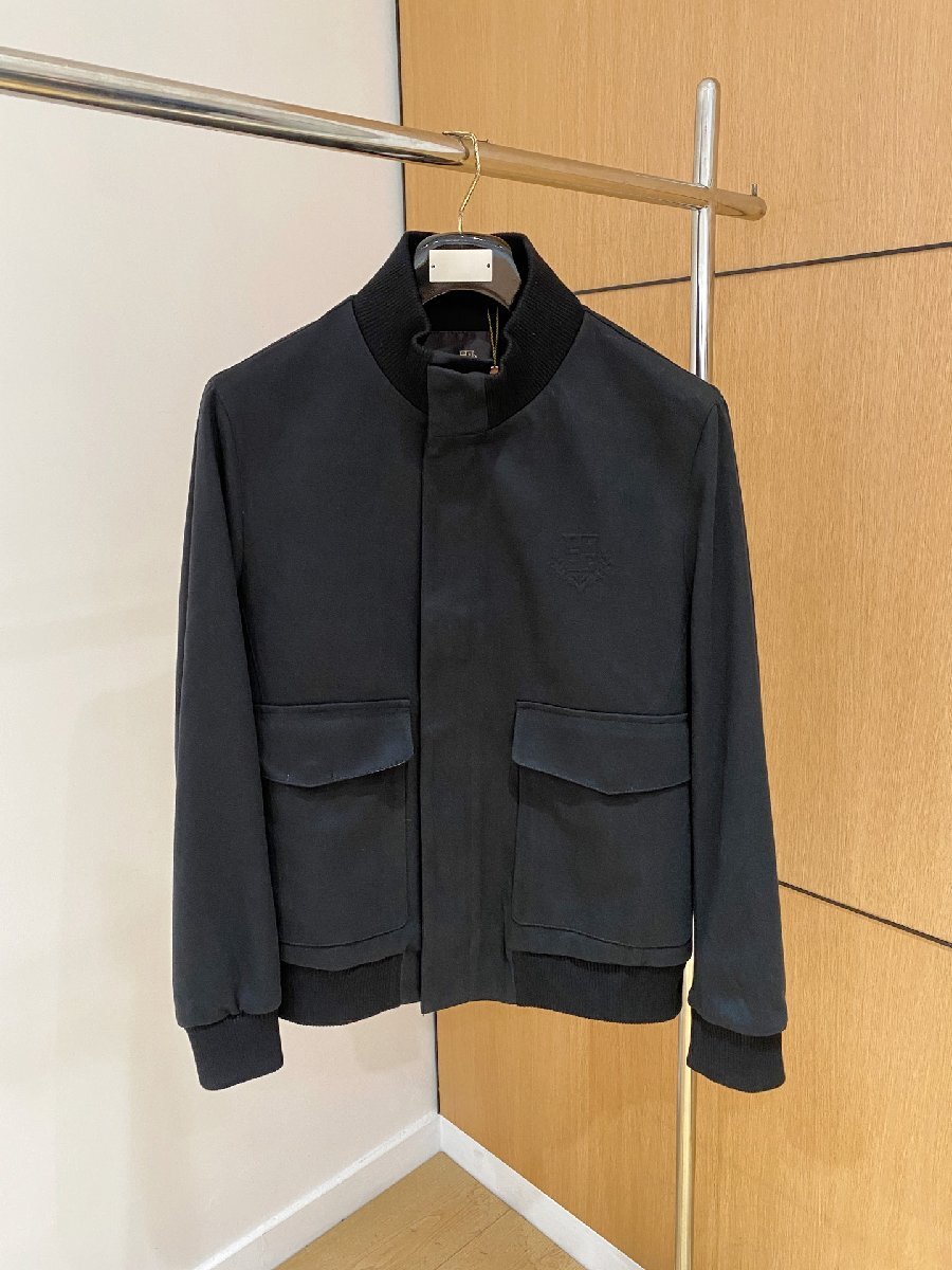 ブラックXL★送料無料★ロロピアーナ Loro Pianメンズ スタンドカラー ジャケット、ビジネスカジュアル、防寒アウター、秋冬拍卖