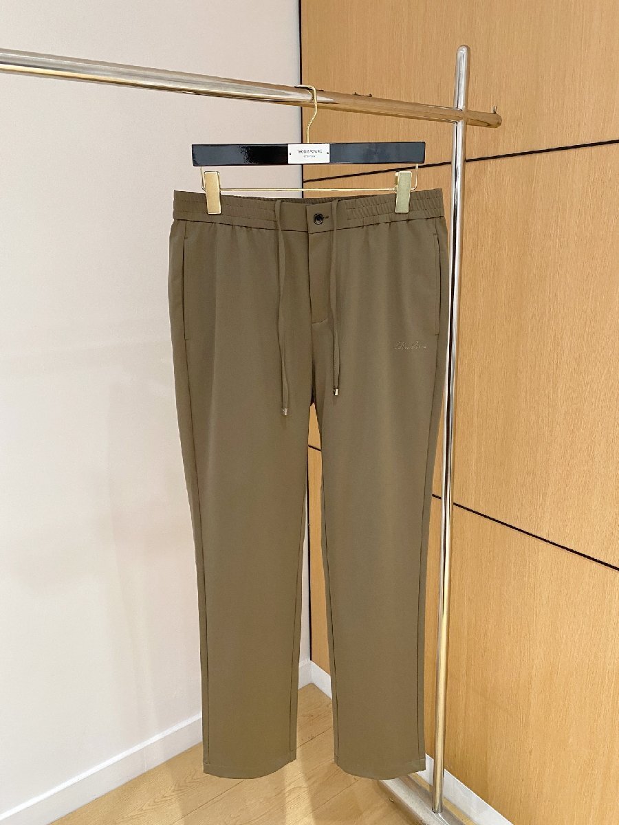 キャメルXXL●数量限定【送料無料】Loro Pianaロロピアーナメンズ リネンブレンド ドローストリング カジュアルパンツ, ストレートフィット拍卖