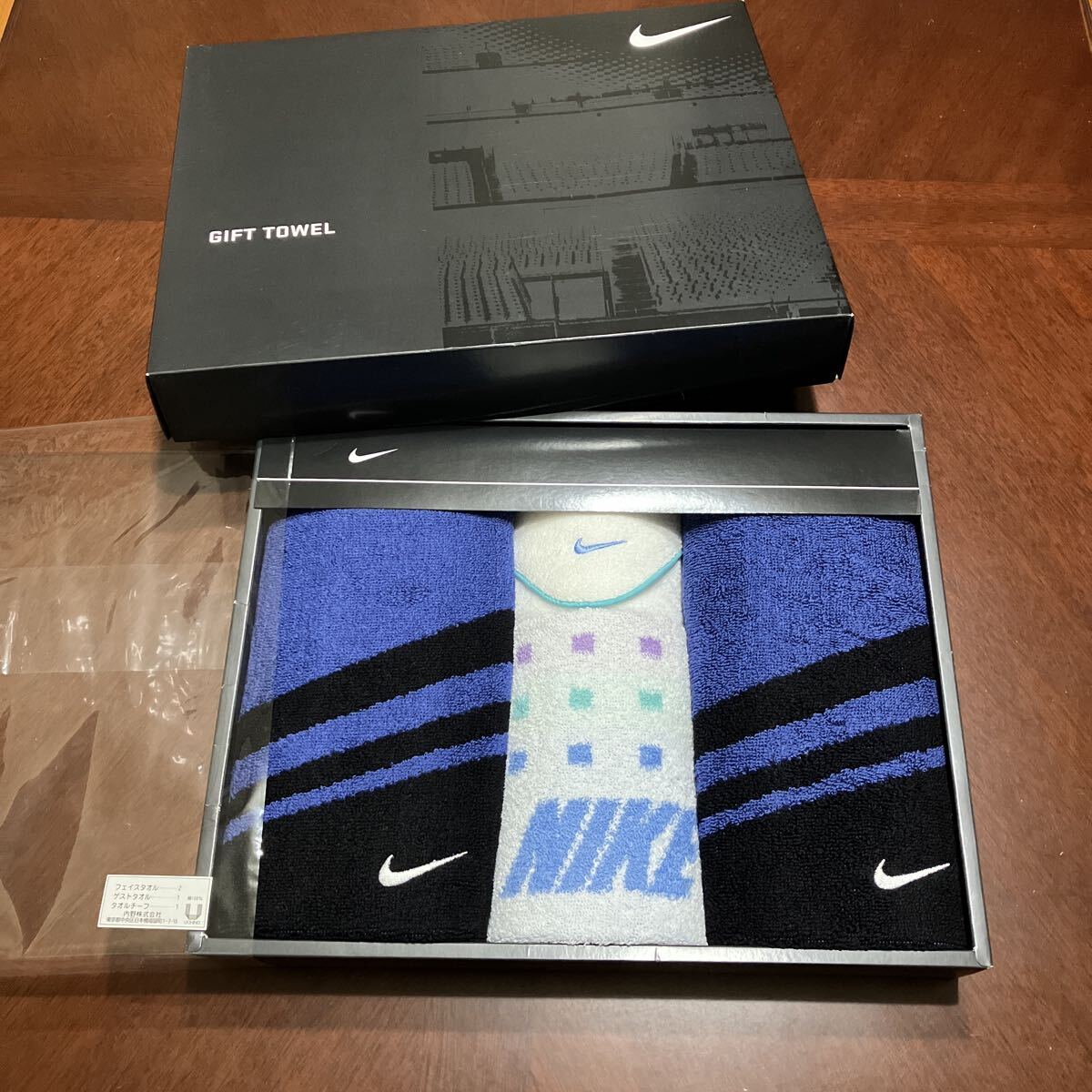 NIKE ナイキ フェイスタオル2枚&ゲストタオル&タオルチーフ 内野拍卖
