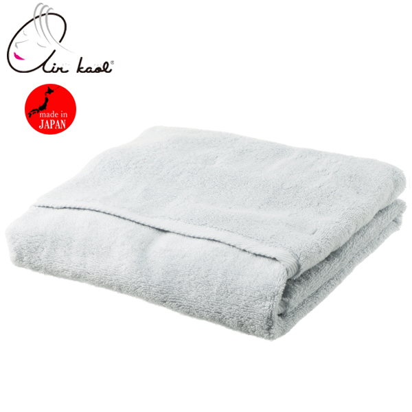 送料300円(税込)■lc122■エアーかおるオーガニック バスタオル アイスブルー 日本製 5720円相当【シンオク】拍卖