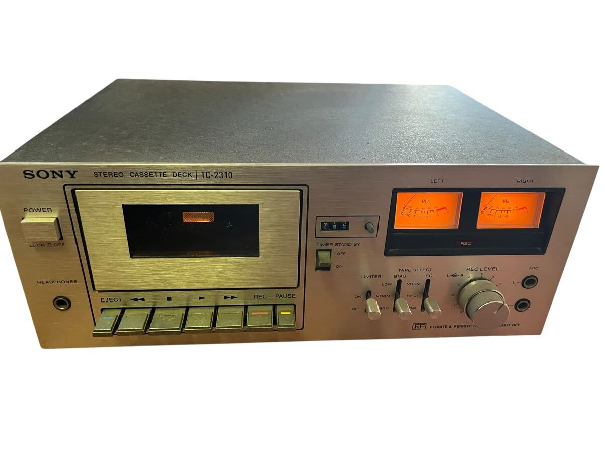通電確認 SONY カセットデッキ TC-2310 ソニー ステレオカセットデッキ 昭和レトロ拍卖