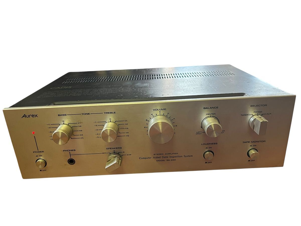 通電確認 AUREX SB-220 プリメインアンプ AMPLIFIER ステレオアンプ拍卖