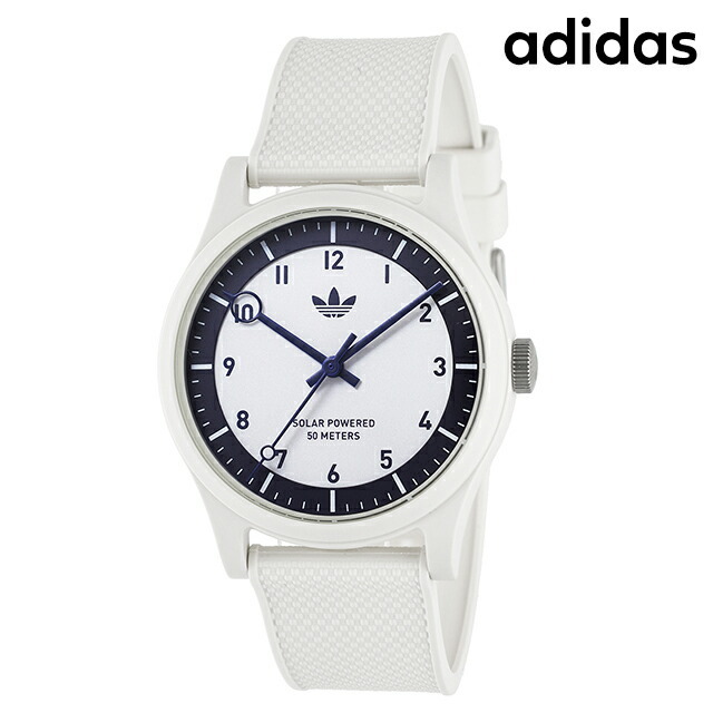 アディダス ストリート プロジェクトワン ソーラー 腕時計 ブランド メンズ adidas AOSTSP252 アナログ ホワイト ネイビー 白拍卖