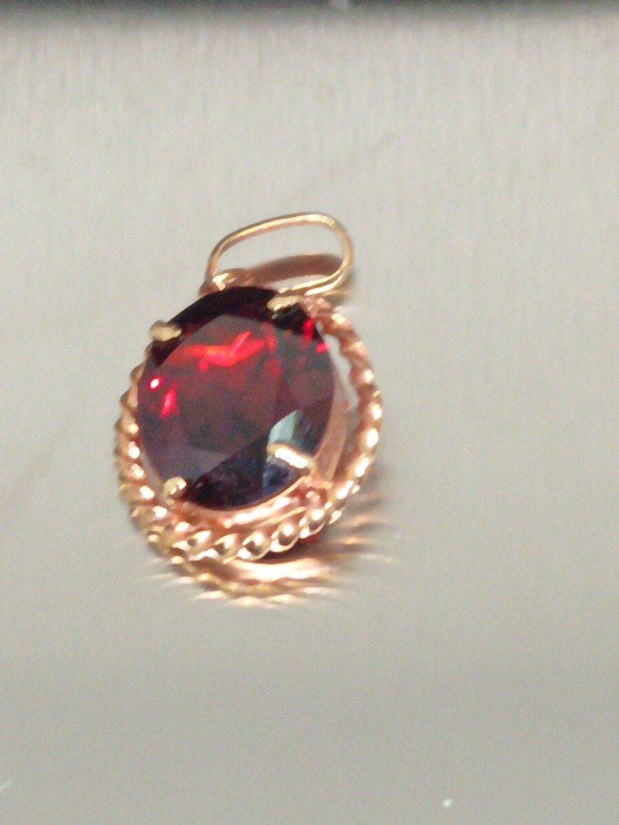 K18 ペンダントトップ ガーネット 18金拍卖