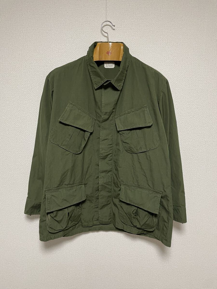 ミント 60s US ARMY 米軍実物 リップストップ 3rd ジャングルファティーグ 極美品 レアサイズ オリーブ カーキ 8405-935-4710 アメリカ USA拍卖