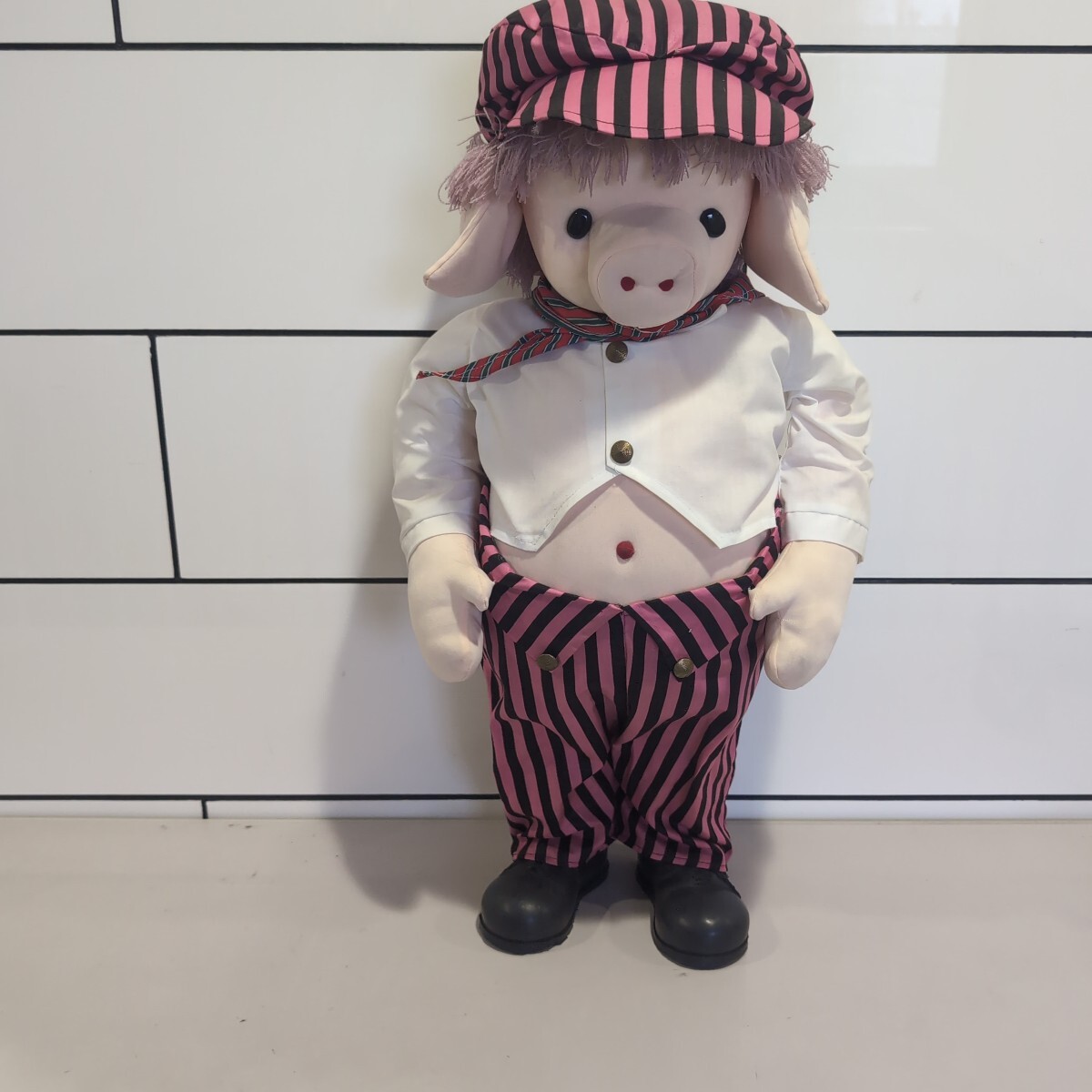 【動作確認済】ゼンマイ式 オルゴール 人形 ぬいぐるみ 大きいサイズ 【当時物】拍卖