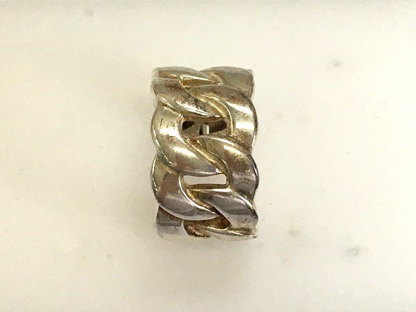 ピアス 925 Silver 片耳 ニッティング デザイン フープ シンプル スタッド ジュエリー/シルバー/訳有/1円スタート/AY拍卖