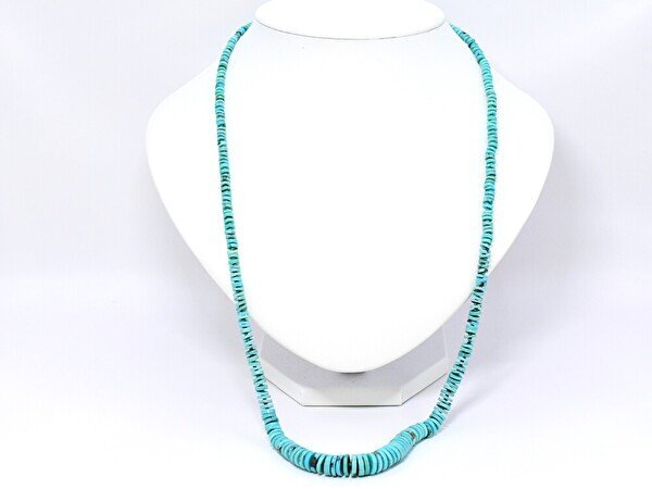 CHAN LUU チャン ルー●ネックレス 925 Silver ターコイズ ストーン グラデーション ロング ヴィンテージ/ブルー×シルバー/1円スタート/AY拍卖