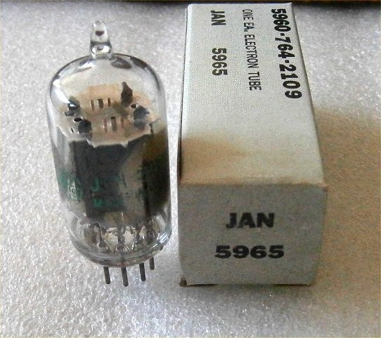 5965 クリアトップ 12AV7相当 JAN-GE 軍箱入り拍卖