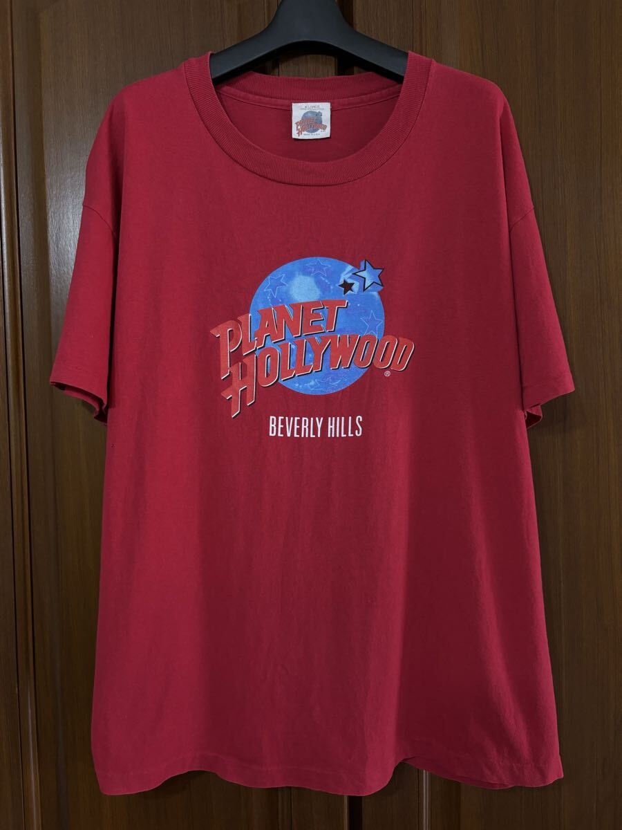 PLANET HOLLYWOOD Tシャツ シングルステッチ アメリカ製 XL拍卖