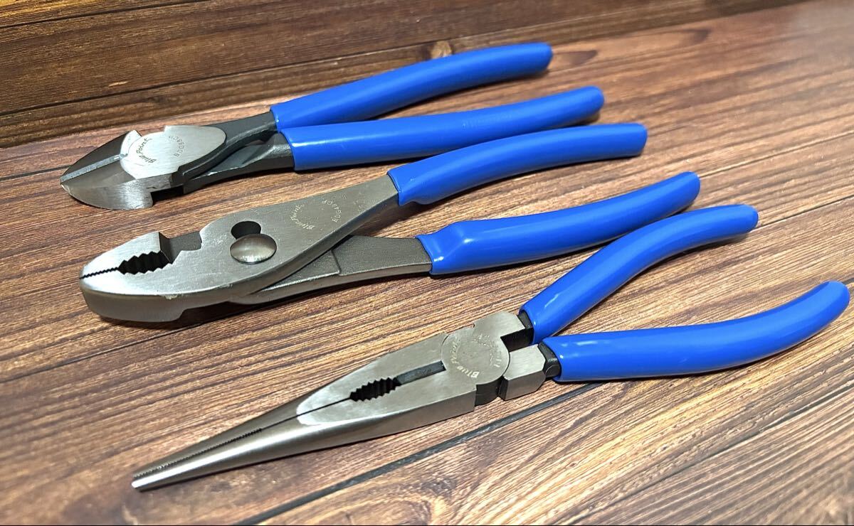 ブルーポイント スナップオン snap-on プライヤー 3種セット 斜ニッパー スリップジョイントプライヤー ラジオペンチ拍卖