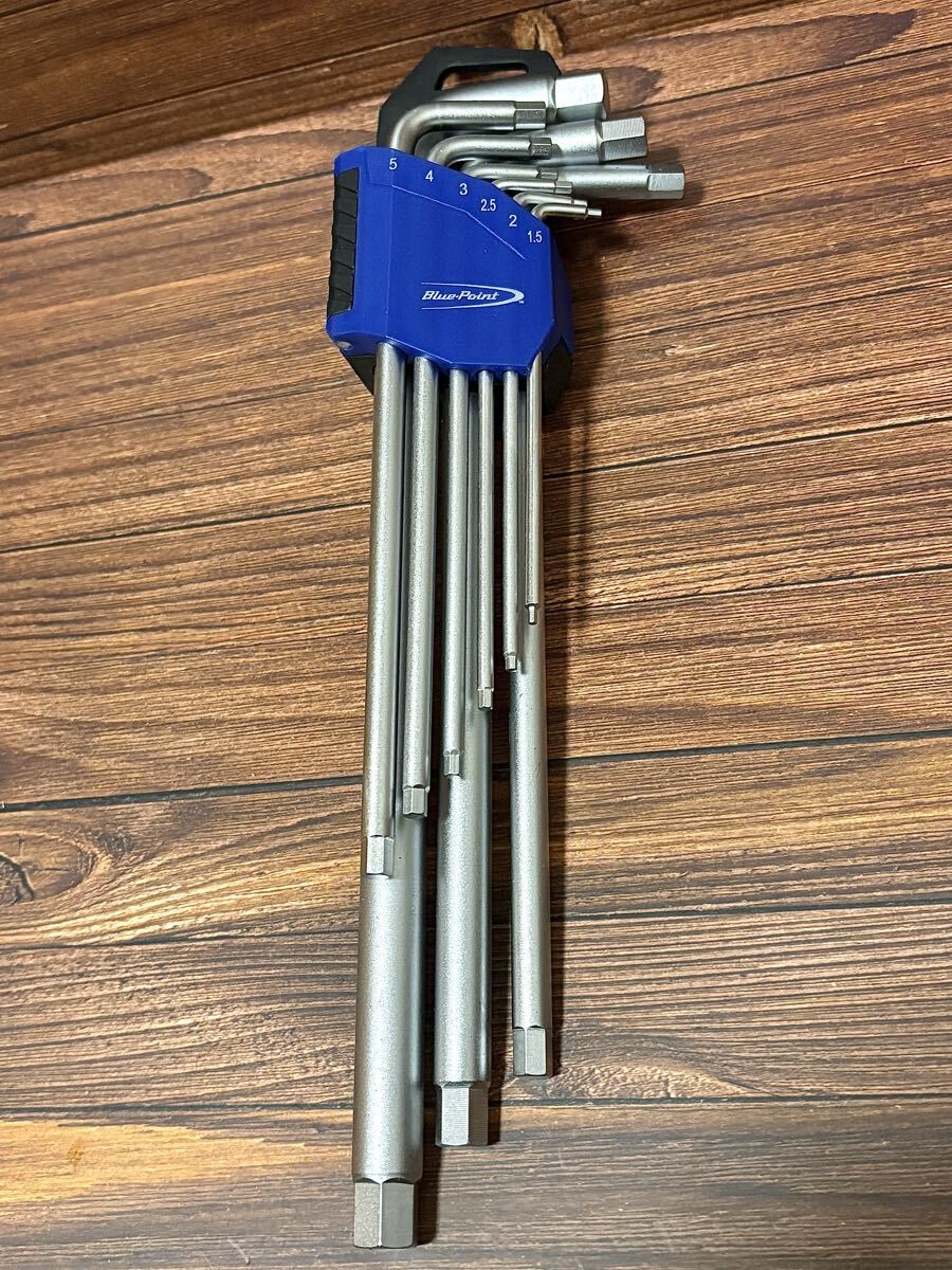 ブルーポイント スナップオン snap-on 【ロング】六角レンチ 1.5mm〜10mm 9本 専用ホルダー付き拍卖