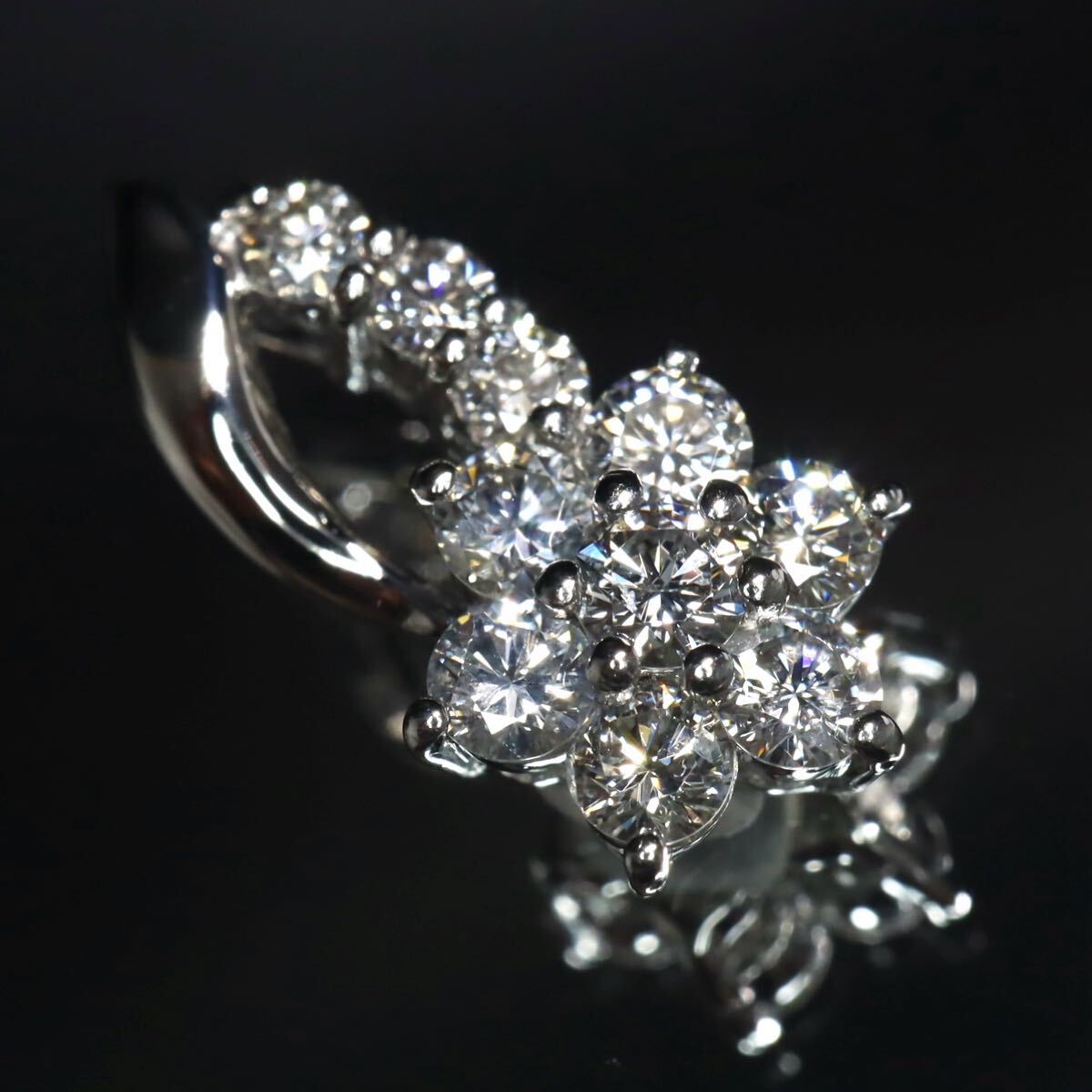 【売り切り】Pt900!!◆天然ダイヤモンドペンダントトップ◆N 約1.7g diamond necklace jewelry ジュエリー ネックレス EA5/EA8 X505拍卖