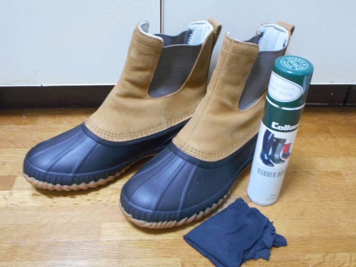 程度良 使用少 SOREL スノーブーツ シャイアン2チェルシー 男性用 26.5cm ベージュ(Elk)/黒 NM2609-286 サイドゴア メンズ USED拍卖