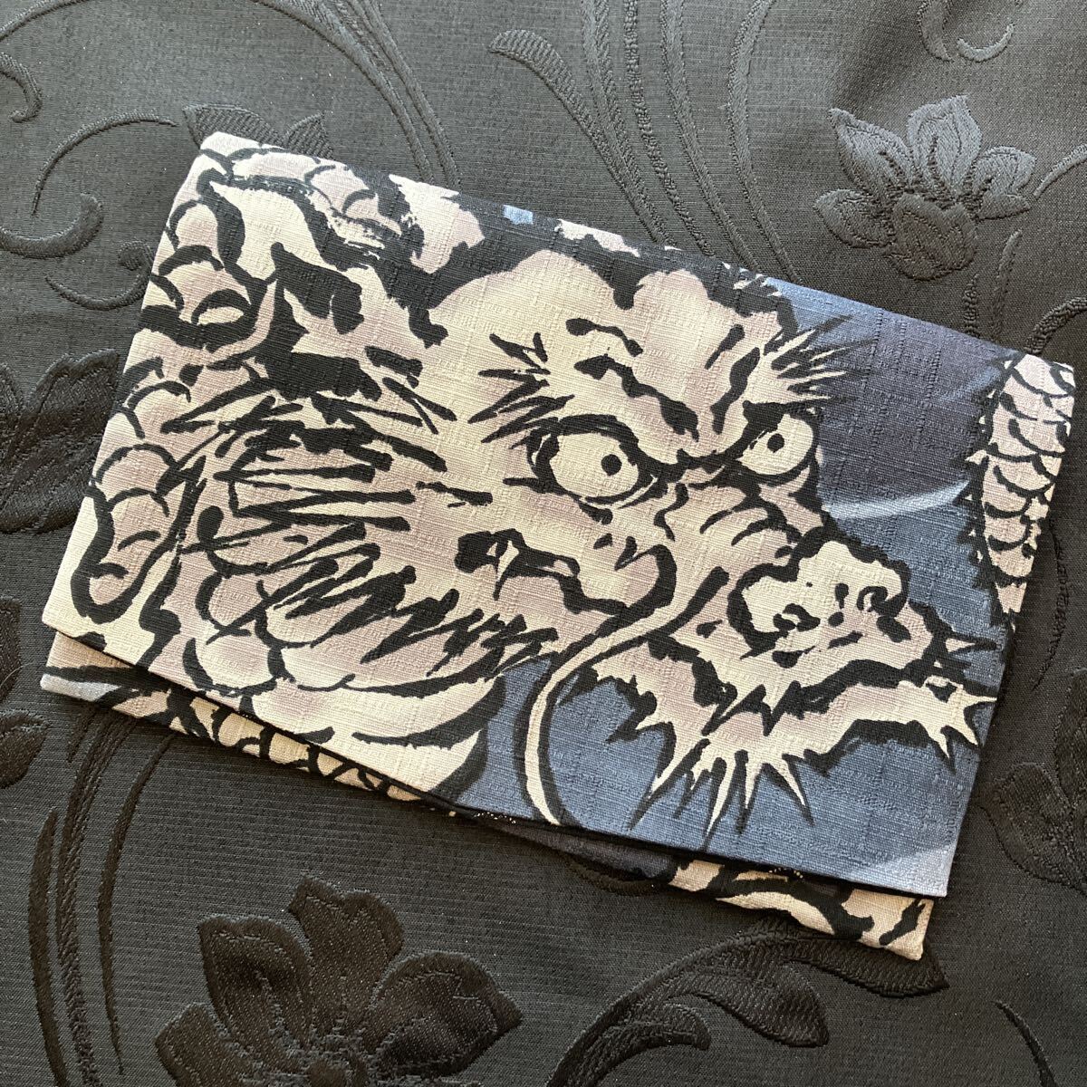 【ハンドメイド】 御朱印帳ケース 龍柄 紺拍卖