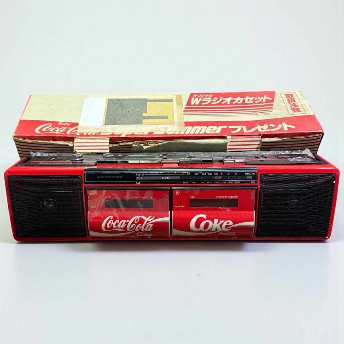 S-33◆未使用◆当選品◆コカコーラ オリジナルダブルラジカセ TRC-938 80's〜90's レトロ Coca Cola Wラジオカセットレコーダー 拍卖