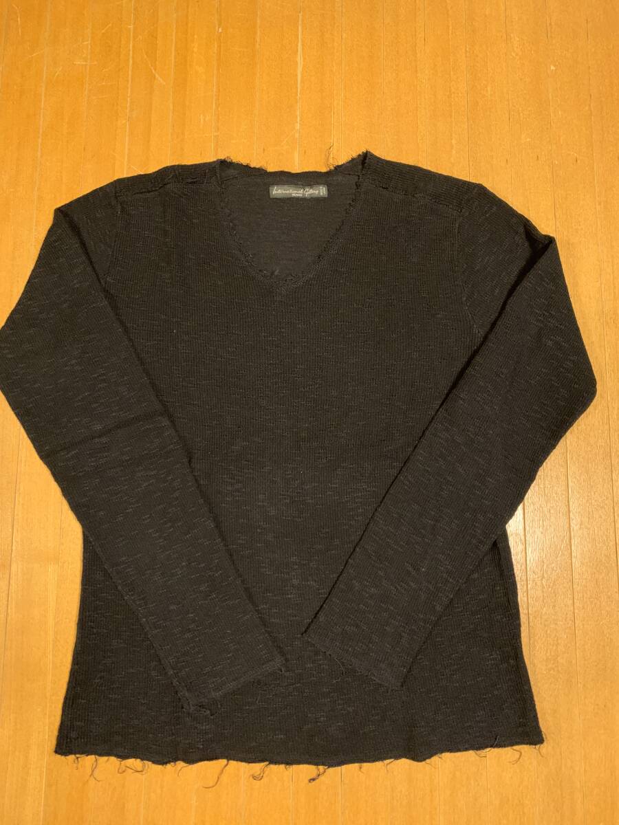 ★ International Gallery BEAMS インターナショナルギャラリービームス ほつれ/切りっぱなし加工カットソー★拍卖