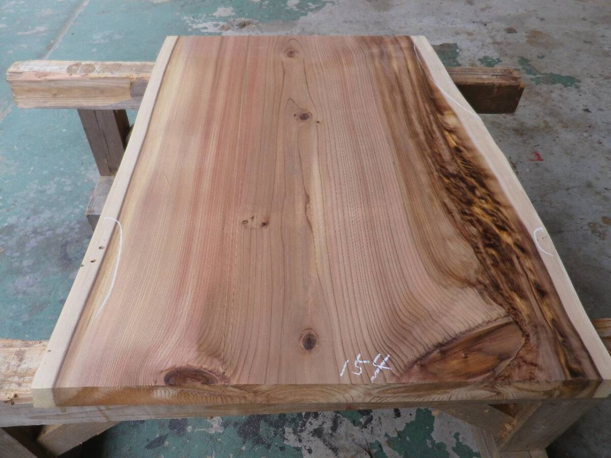 長92*幅66-70*厚5.5 杉154の木材木工材,一枚板自然木無垢材DIY テーブル天板 スギ拍卖