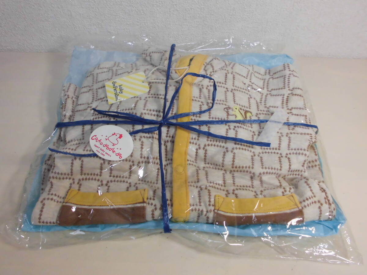送料185円 baby ampersand ベビー アンパサンド ロンパース カバーオール 70 リス刺繍 Cock-a-doodle-doo no250907拍卖