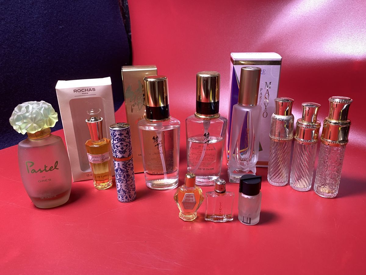 12点まとめ ちふれ 綾花 オーデコロン ROCHAS ロシャス MONPANYS PERFUME RIVEA アザレ 万葉 パルファム 香水瓶 化粧品(13443)拍卖