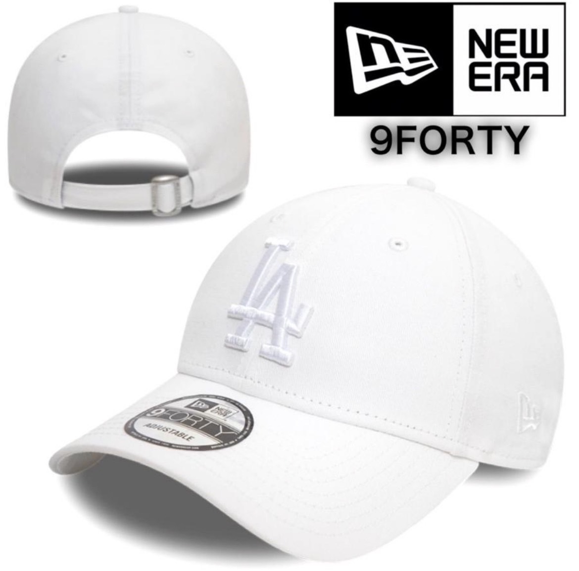 ニューエラ キャップ 帽子 9FORTY ナインフォーティ ドジャース ホワイト×ホワイト MLBキャップ NEWERA 9FORTY LEAGUE BASIC CAP 新品拍卖