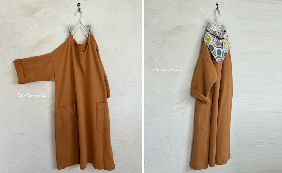 ハンドメイド::セントラル裏毛ニットキャラメル。ゆるOP拍卖