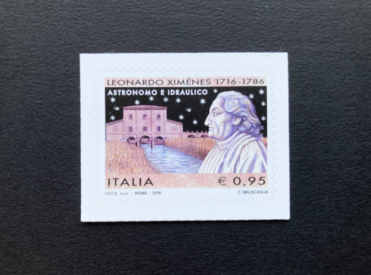外国切手: イタリア切手 「レオナルド・シメネス誕生300年」(天文学者 ほか) 1種完 未使用拍卖